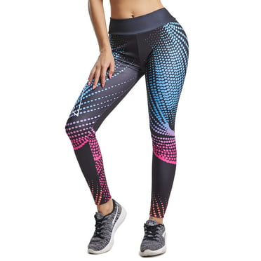 GzxtLTX Yoga Pants High Waist Printed Workout Leggings Fitness Capris Trouser Athletic Pants 